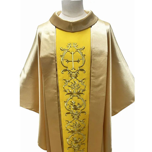 Casulla y Estola Estampadas, Túnica Larga para Sacerdotes Cristianos, Traje de Sacerdote, Túnica de Oración - Product Image 5