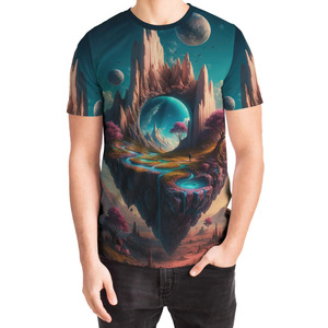 T-shirts décontractés pour hommes, coupe classique, à manches courtes, col rond, 100 % polyester tricoté, impression par sublimation personnalisée en gros - Product Image 1