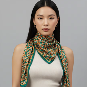 Foulards carrés en soie légers de qualité supérieure Impression numérique personnalisée Accessoires en tissu élégants Parfait pour l'approvisionnement en vrac - Product Image 1