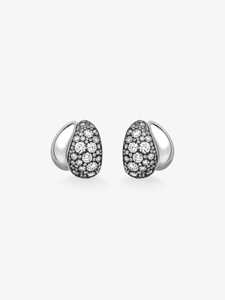 Custom 14K <b>Solid</b> Gold Round Cut Lab Diamond Solitaire <b>Hoop</b> <b>Earrings</b> Pave Set Minimalist Everyday Wear Statement Luxury Wholesale - Product Image 3