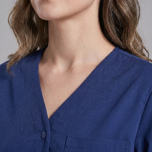 Cardigan unisexe dégradé à manches longues, tissé, respirant, à simple boutonnage, pour le personnel médical - Product Image 3