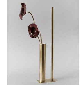 Luxury Metal and Marble Flower <b>Vase</b> Modern Decorative Tabletop <b>Vase</b> Elegant Home Decor Flower Holder Designer Centerpiece <b>Vase</b> - Product Image 6
