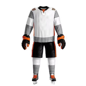 Uniformes de hockey sur glace personnalisés avec nom et logo d'équipe, service OEM, uniformes sportifs unisexes, tissu confortable - Product Image 1