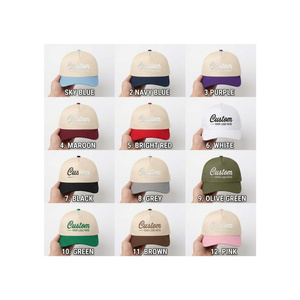 Gorra de Béisbol con Bordado Personalizado, Logotipo Invertido, 6 Paneles, Tela de Algodón, Estructurada, Visera Curva, Ajustable, para Hombre y Mujer, Venta al Por Mayor - Product Image 5