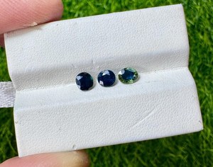 Piedras preciosas de zafiro azul natural sueltas para la fabricación de joyas, anillos, colgantes, pendientes, piedra azul de alta calidad - Product Image 2