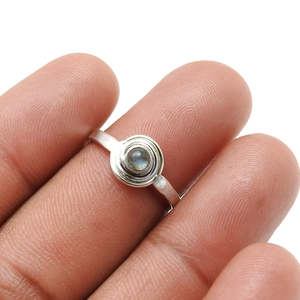 Beautiful Presents For Women Brilliant Round Cut Natural <b>Labradorite</b> Gemstone <b>Ring</b> In 925 Sterling Silver Cute Bohemian Jewelry - Product Image 5