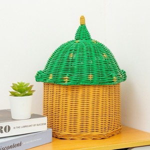 Cestas de mimbre hechas a mano más vendidas, cestas de almacenamiento con tapa, contenedor gigante con forma de árbol de Navidad - Product Image 2