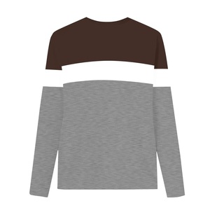 Camisetas de Manga Larga a Rayas 100% Algodón Hechas en Bangladesh para Niños y Niñas, Camisetas Raglán con Cuello Redondo para Primavera, Otoño e Invierno - Product Image 4