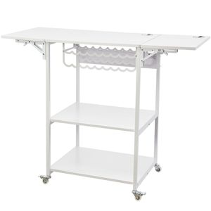 Soporte de 3 niveles móvil y plegable para máquina de prensado térmico, mesa de prensado térmico con soporte para rollos y ruedas para almacenamiento de rollos de vinilo - Product Image 1