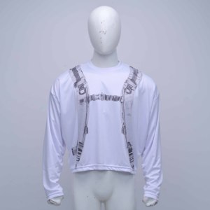 Vente en gros de T-shirts décontractés pour hommes à manches longues, imprimés sur mesure, respirants, en maille, coupe classique, à compression, col rond, écologiques et tendance - Product Image 1