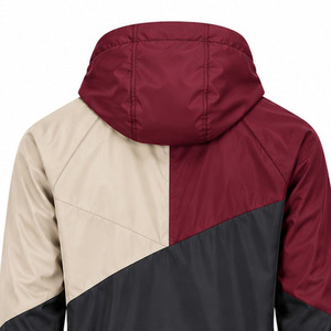 Windbreaker <b>Jacket</b> for <b>Men</b> <b>Lightweight</b> Outdoor Sports Water Resistant Full Zip Hooded Activewear Custom Apparel OEM Manufacturer - Product Image 4