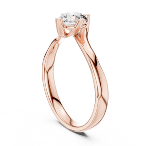 Anillo Solitario Minimalista con Diamante Cultivado en Laboratorio de 0.5CT, Oro Rosa de 18KT con Baño de Rodio, Lujoso para Fiestas, Compromisos, Bodas, Uso Diario y Oficina - Product Image 2