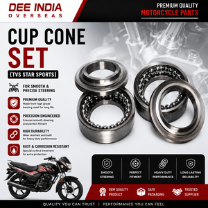 Kit de cônes de direction OEM pour moto TVS Star Sport – Remplacement robuste du kit de roulements de fourche avant - Product Image 2