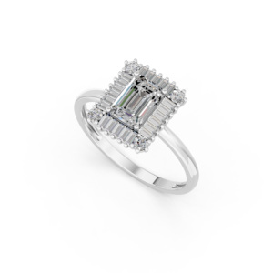 Anillo de Plata 925 con Diamante de Laboratorio para Mujer, Certificado IGI, RJC, ODM, OEM, Fabricante de Joyería Fina Ética, Venta al Por Mayor E201079 - Product Image 1