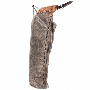 Chaparreras de cuero de gamuza ecológicas a prueba de viento de alta calidad, superventas, personalizables en color, tallas grandes, para carreras de caballos - Product Image 1