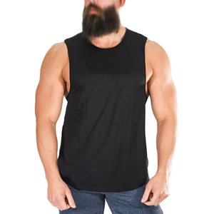 Nouveau design – Débardeur homme respirant en coton à col rond, coupe ajustée, pour fitness et musculation, avec logo frontal, sans manches - Product Image 3