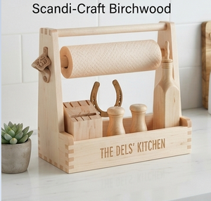 Promotion : Organisateur de cuisine en bois d'acacia marron – Support à ustensiles de cuisine en bois – Fournisseur de caddies en bois - Product Image 6