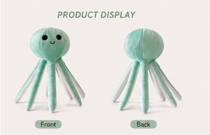 Peluche de Pulpo Adorable, Juguete de Peluche Suave de Velboa, Regalo para Niños, Animal Marino Seguro para Bebés, Personalizable, OEM, Venta al Por Mayor - Product Image 2