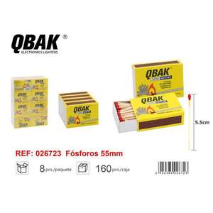 Fósforos Premium de 55 mm con Características de Seguridad, Forma de Barra, con Logotipo Impreso Personalizado - Product Image 1