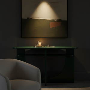 Table basse moderne en bois d'hévéa durable, placage chêne MDF, couleur verte, pour salle à manger, restaurant, décoration intérieure - Product Image 4