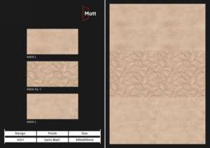 กระเบื้องพอร์ซเลนเคลือบด้านกันคราบขั้นสูง ขนาด 300x600 มม. ออกแบบมาเพื่อการตกแต่งภายในที่ทันสมัย ทนทานต่อการขีดข่วน สวยงาม - Product Image 3