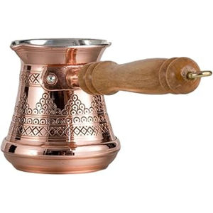 Vente en gros de cafetières turques en cuivre martelé modernes personnalisées, Cezve Ibrik, poignée ergonomique, fabrication artisanale, compatible avec les plaques de cuisson, grande capacité, personnalisable - Product Image 5