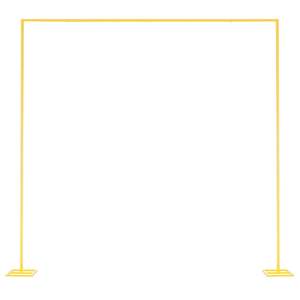 8 X 8 ft Stable Structure Gold Metal <b>Arch</b> Backdrop Stand Easy Assembly for <b>Wedding</b> Holiday Celebrations Ceremony Decorations - Product Image 1