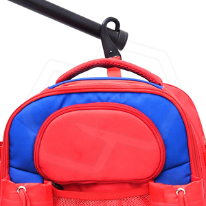 Mochila de Nailon al por Mayor, Color Rojo y Azul, con Letras Impresas Personalizadas, Cierre de Cremallera, Asa Suave, Unisex, para Viajes, Escuela, Deportes, Ligera - Product Image 4