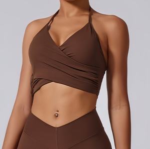 High Quality Women's Gym Workout <b>Sports</b> <b>Bra</b> Custom Logo Halter <b>Sports</b> <b>Bra</b> with Fashionable Design Fashion Simple Hot Sexy - Product Image 6