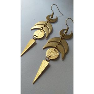 Gold Plated Brass Metal Wire Handmade Fashion Brass Jewelry Ladies fine <b>cuff</b> <b>Earrings</b> for Women From India Gift White Party - Product Image 2