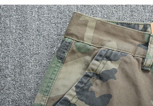 Pantalones Cortos Cargo de Camuflaje para Hombre, Cintura Media, Cierre de Botones, Desgastados, de Algodón, Estilo Casual - Product Image 3