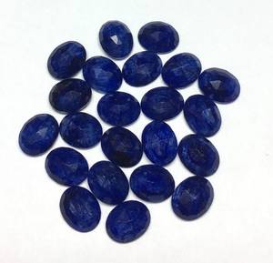 Saphirs naturels ovales taille rose, dos plat, polis, pierres précieuses en vrac pour la fabrication de bijoux, vente en gros, approvisionnement en vrac - Product Image 5