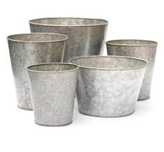 Pot de jardin en acier galvanisé, grand pot à plantes en métal, pot à fleurs d'extérieur et d'intérieur, conteneur à plantes robuste pour la maison et le jardin - Product Image 3