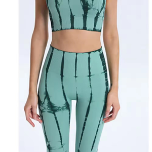 High Quality Vintage Yoga Set 2-Piece <b>Flare</b> <b>Leggings</b> Y Back Tanks 100% Bamboo Fiber Quick Dry Elastic Breathable Design - Product Image 5