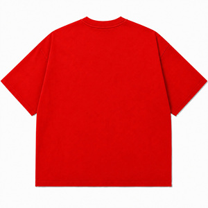 Custom Red Rainbow Reflective Oversized T-Shirt | 100% Cotton Streetwear Graphic Tee Rhinestone | Unisex Custom <b>Logo</b> Short - Product Image 3