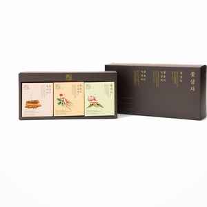 Coffret cadeau personnel Gyeongshin Bio : Thé instantané en poudre de champignons Sparassis Crispa coréens, 3 variétés (Cannelle, Ginseng, Gingembre) - Product Image 1
