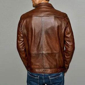Winter <b>Jacket</b> With Smooth Stitch Finish For Casual Outdoor <b>Men</b> <b>Leather</b> <b>Jacket</b> Fashion - Product Image 3