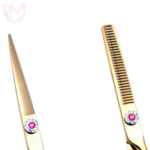 Ciseaux de barbier professionnels de haute qualité de 6 pouces en acier inoxydable tranchant pour droitiers avec bord de rasoir et pivotant - Product Image 2