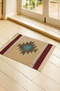 Tapis de porte en coton antidérapants, écologiques, tissés à la main, naturels, adaptés aux animaux de compagnie, biologiques, lavables en machine, tapis de prière, tapis de Pooja - Product Image 1