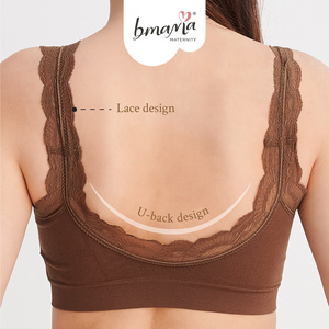 Bmama Sujetador deportivo sin costuras para lactancia, sujetador push-up inalámbrico de algodón para maternidad y lactancia, talla única S XL BR2602 - Product Image 2
