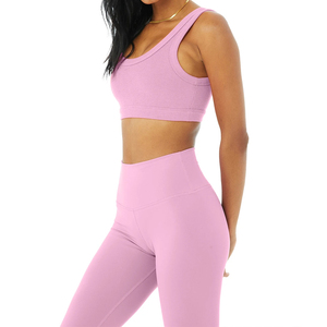 Conjunto Deportivo Seamless para Mujer con Logotipo Personalizado, Material Spandex, Bra Deportivo, Leggings, Tallas Grandes, para Yoga y Ejercicio - Product Image 5