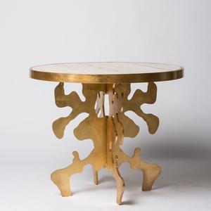 Mesa auxiliar moderna de metal plateado, estilo moderno, para sala de estar, decorativa, para el hogar. - Product Image 1