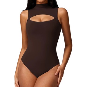 Women's Polyester/Nylon Quick Dry Breathable Anti-Bacterial Eco-Friendly Digital Print One-Piece Swimsuit 5-Piece <b>Set</b> Front Back - Product Image 1