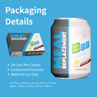 Fórmula de Bebida Personalizada, Densa en Calorías, MRE RTD, Reemplazo de Comida para Adultos, Líquido Oral, Apto para Veganos, Proteína de Guisante, 237 ml