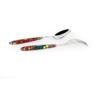 Set di Posate Acapulco Excelsa da 16 Pezzi in Acciaio Inossidabile con Manici Multicolore per Feste - Product Image 2