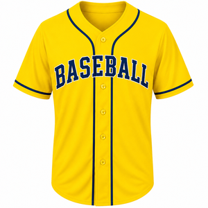 Factory Wholesale Custom <b>Baseball</b> Uniform <b>Sets</b> Breathable Blue <b>Baseball</b> Jersey with Plus Size Option - Product Image 1