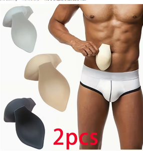 Contoured Abdominal Support Pads 2Pcs Soft Spandex Tummy Control Shapewear for Men All Seasons groin <b>protector</b> MMA groin guard - Product Image 1