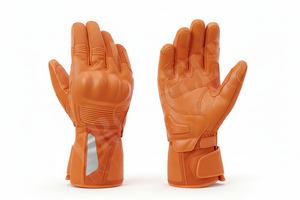 Gants de moto en cuir tendance, compatibles écran tactile, antidérapants, de protection pour la course, pour hommes et femmes, équipement durable - Product Image 5