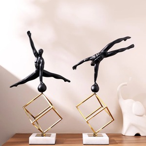 Geometric Shape Black Ceramic Man Figurine Modern <b>Table</b> <b>Decor</b> For Shelf And Cabinet Styling Enhancing Modern Interior Theme - Product Image 6