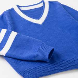 Nouveau design de pulls d'hiver élégants pour bébés garçons pour enfants pulls à col en V et à rayures - Product Image 6
